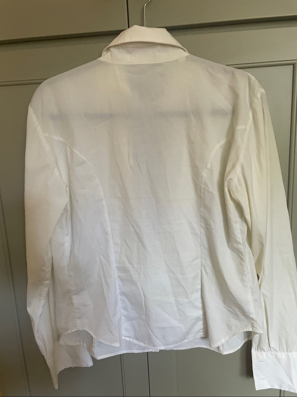 Vintage Maria DI Ripabianca White Ruffle-Front Dress Shirt - Picture 6 of 9